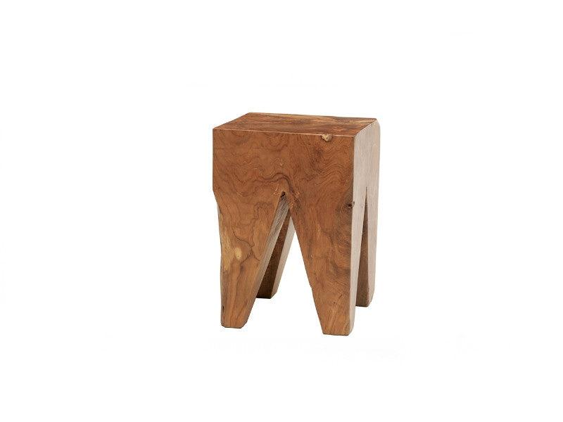 Solid Teak Wood Stool - Square