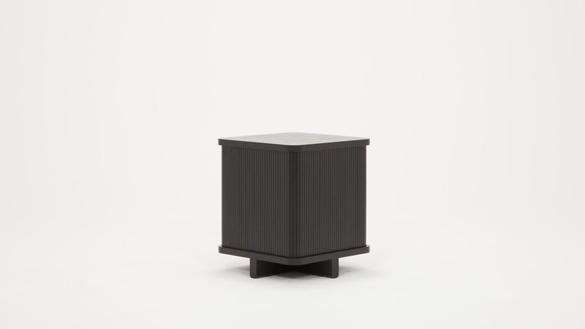 Tambour End Table - F2 Furnishings