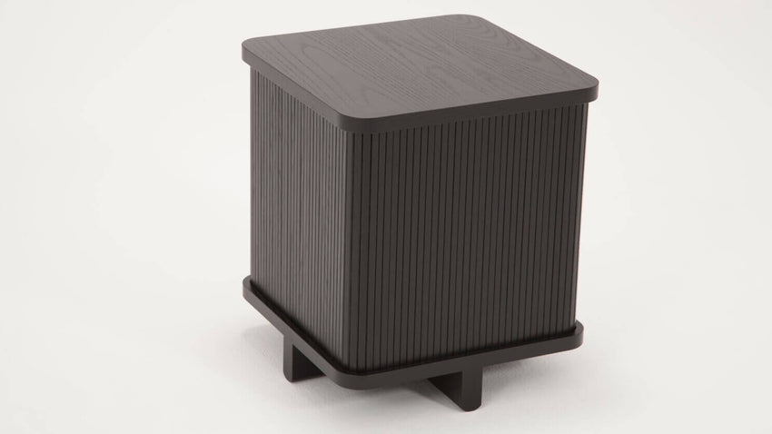 Tambour End Table - F2 Furnishings