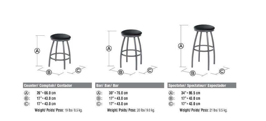 Henry Swivel Stool - F2 Furnishings