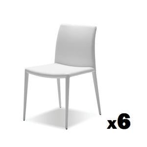 Zeno Dining Chair Set in White