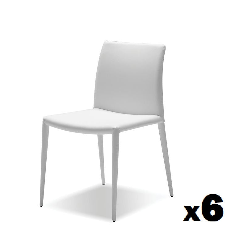 Zeno Dining Chair Set in White