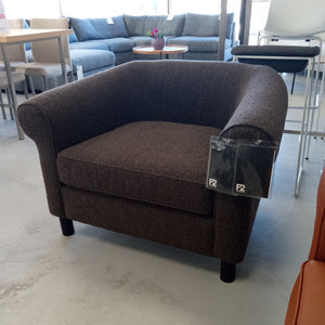 Slope Chair in Boucle Brown Fabric - F2 Furnishings