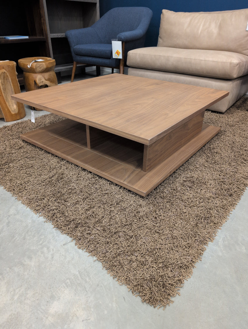Plank Square Coffee Table in Walnut