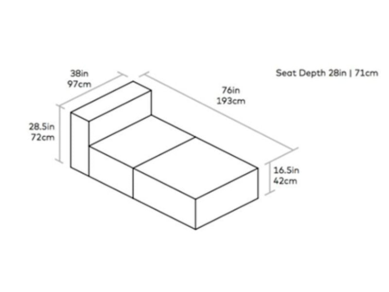 Mix Modular Chaise (2 piece) - F2 Furnishings