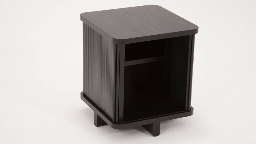 Tambour End Table - F2 Furnishings